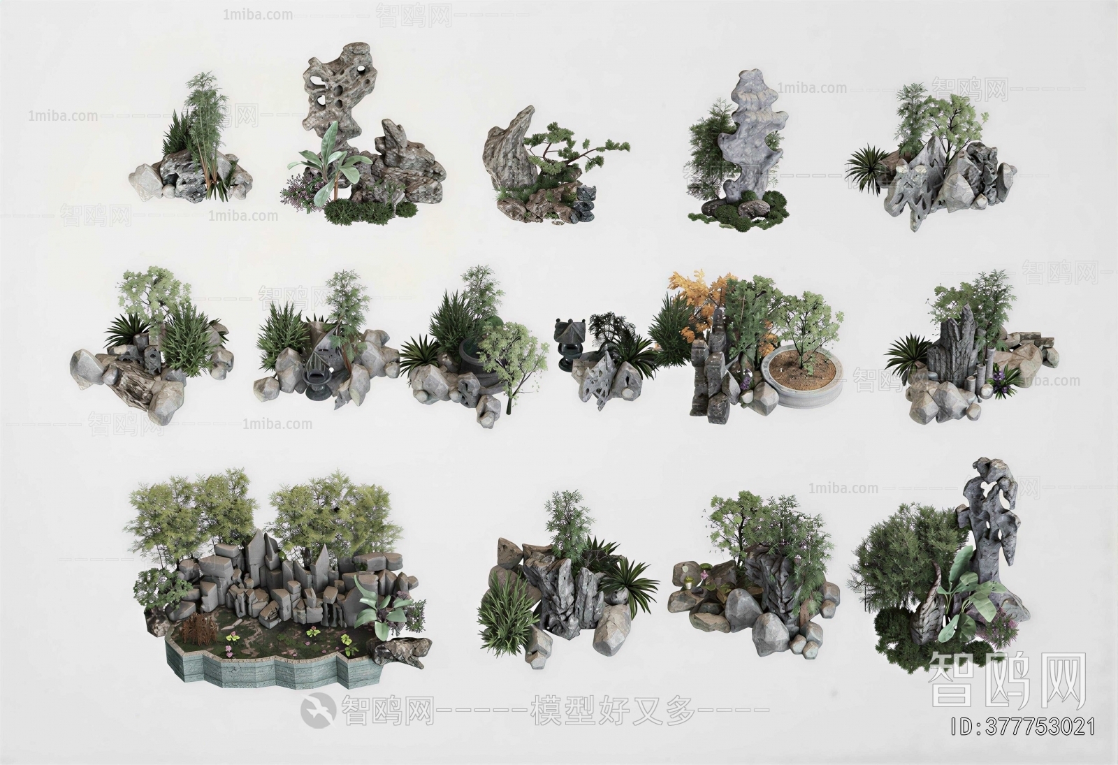 New Chinese Style Rockery Waterscape