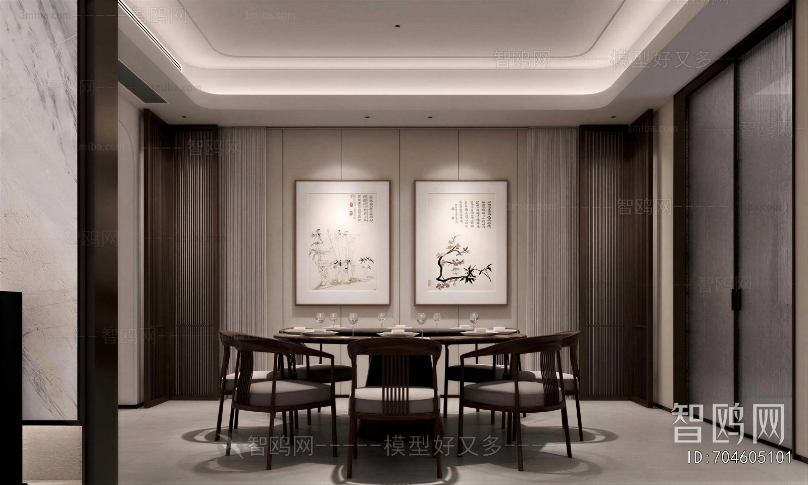 New Chinese Style Dining Room