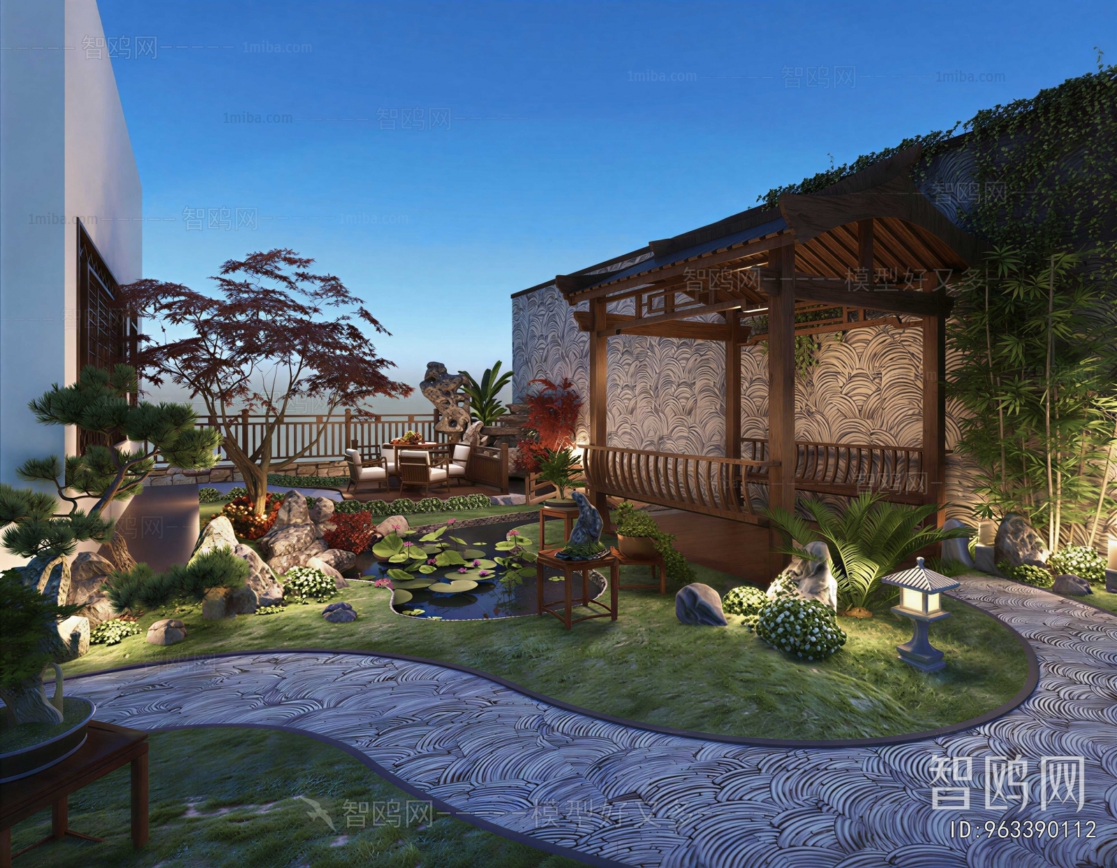 New Chinese Style Courtyard/landscape