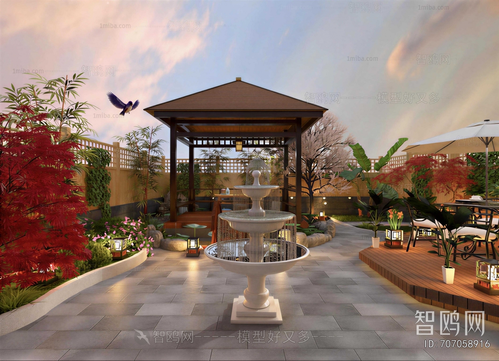 New Chinese Style Courtyard/landscape