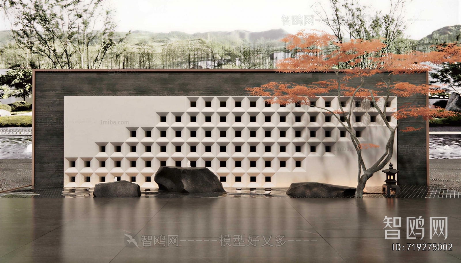 New Chinese Style Landscape Wall