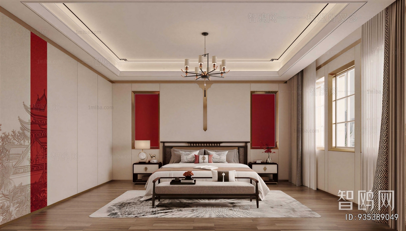 New Chinese Style Bedroom