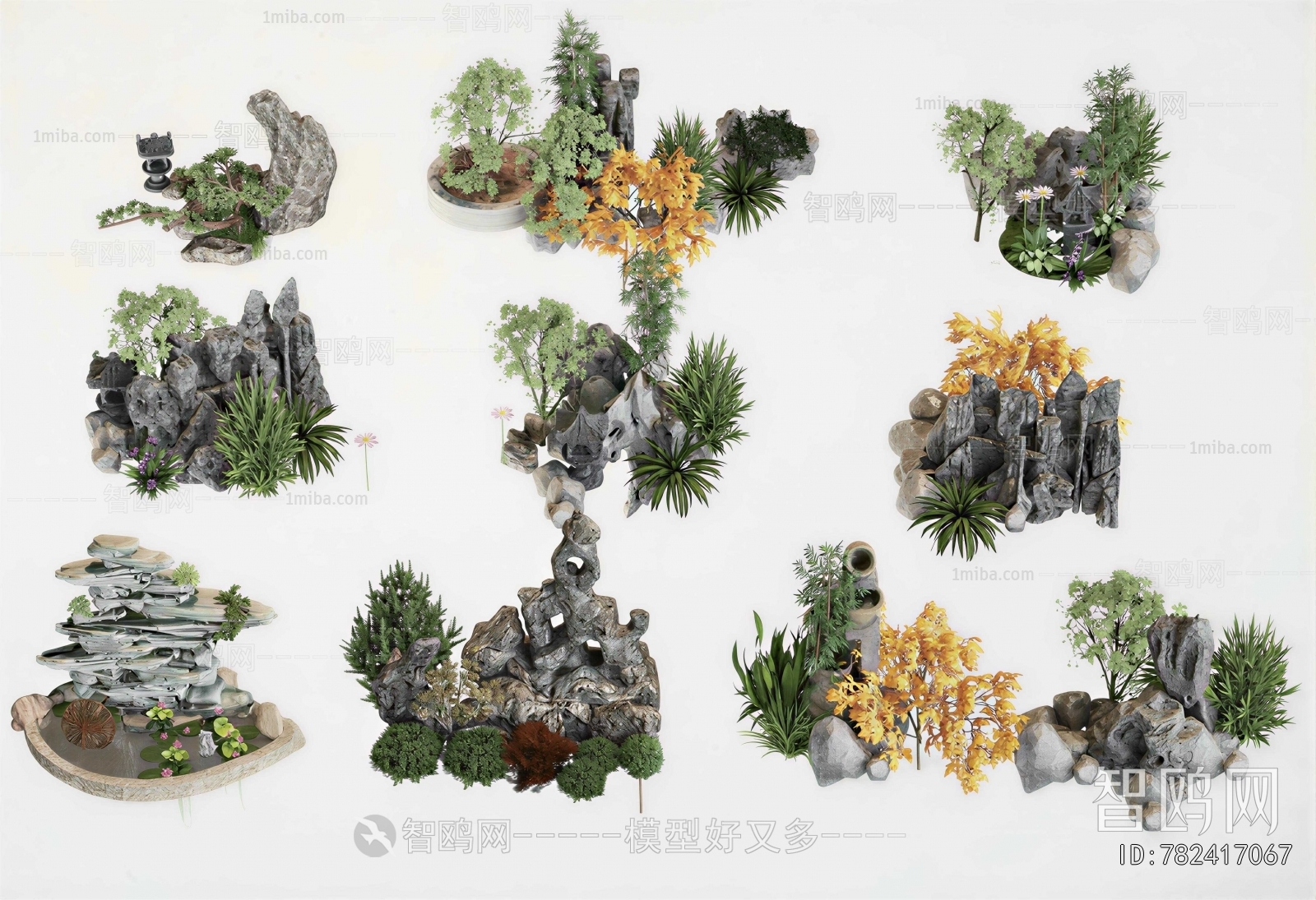 New Chinese Style Rockery Waterscape