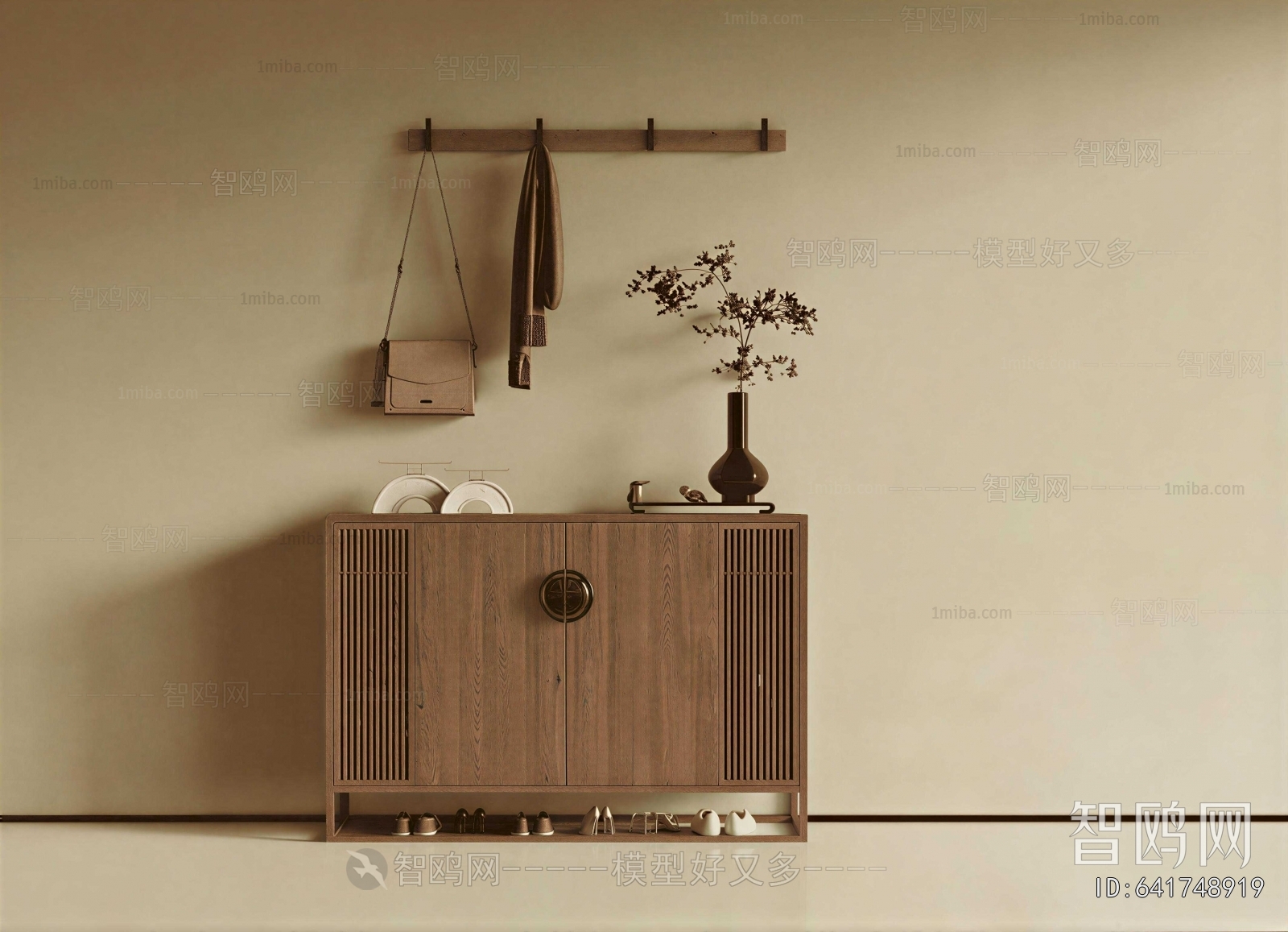 Wabi-sabi Style Entrance Cabinet