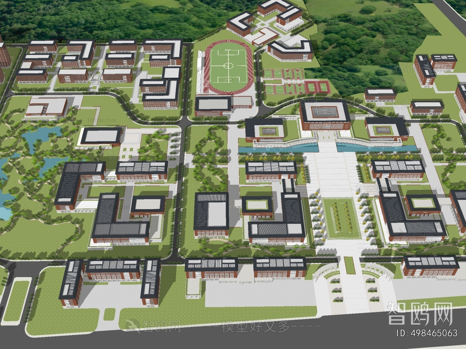 Modern Architectural Bird's-eye View Planning
