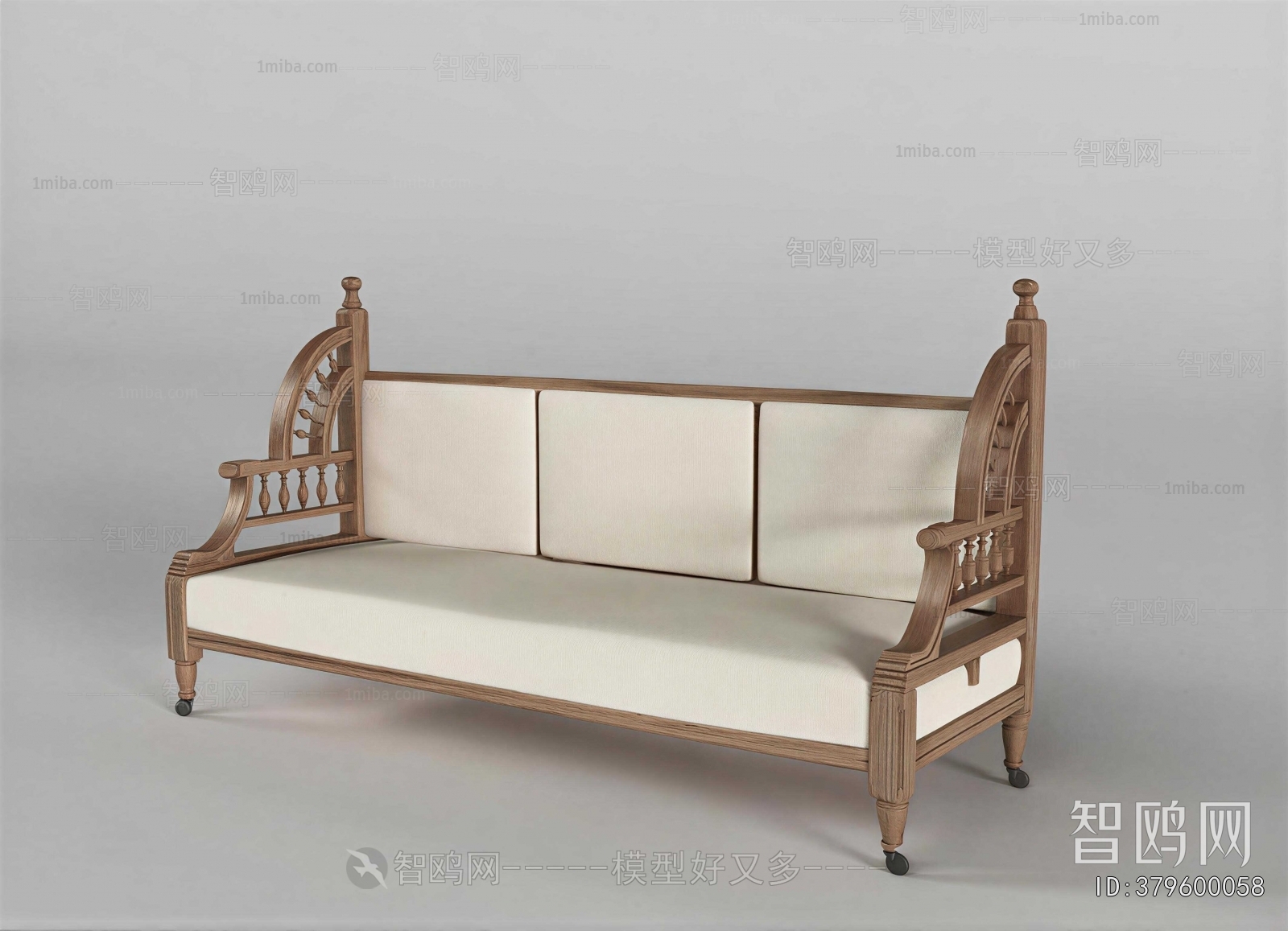Retro Style Three-seat Sofa
