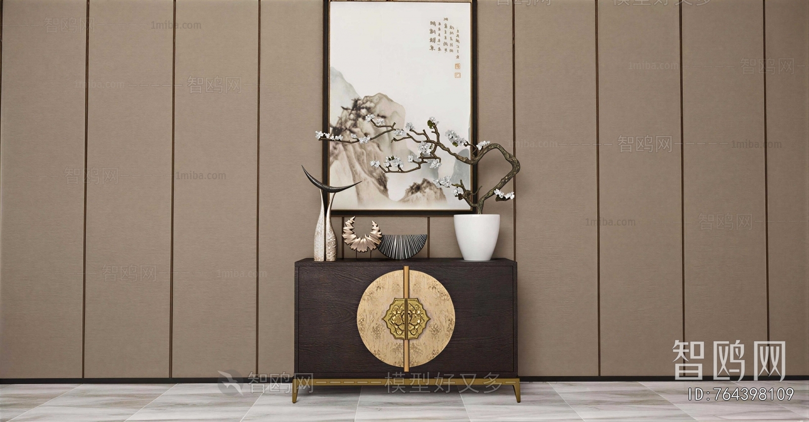 New Chinese Style Entrance Cabinet