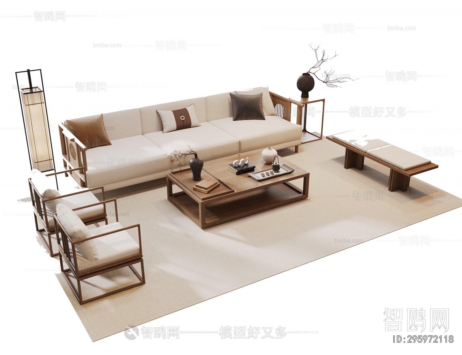 New Chinese Style Sofa Combination
