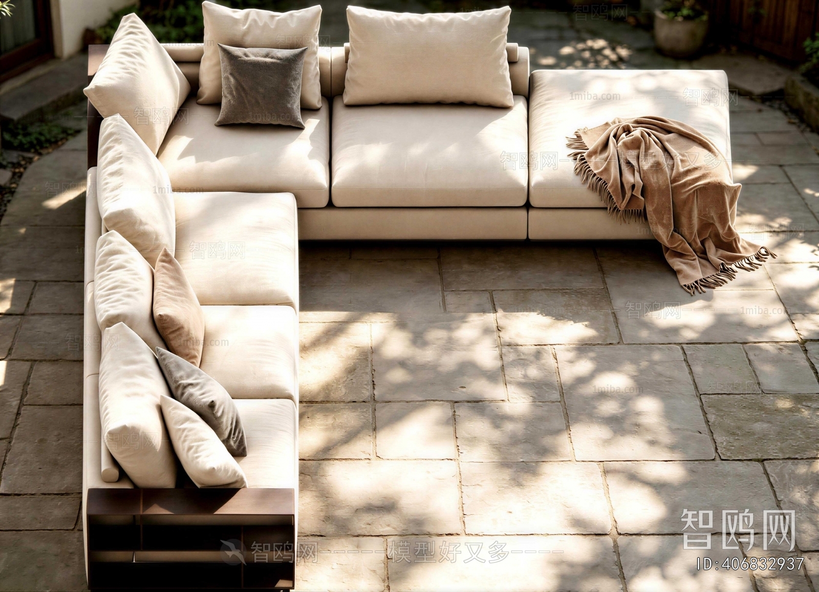 Wabi-sabi Style Corner Sofa
