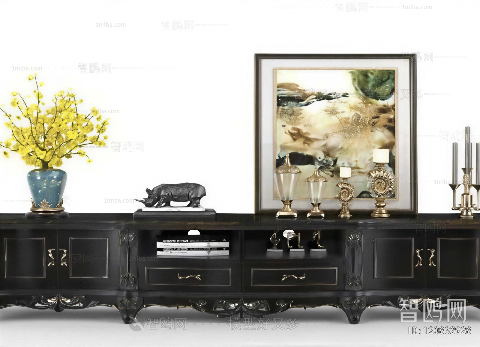 New Classical Style TV Cabinet