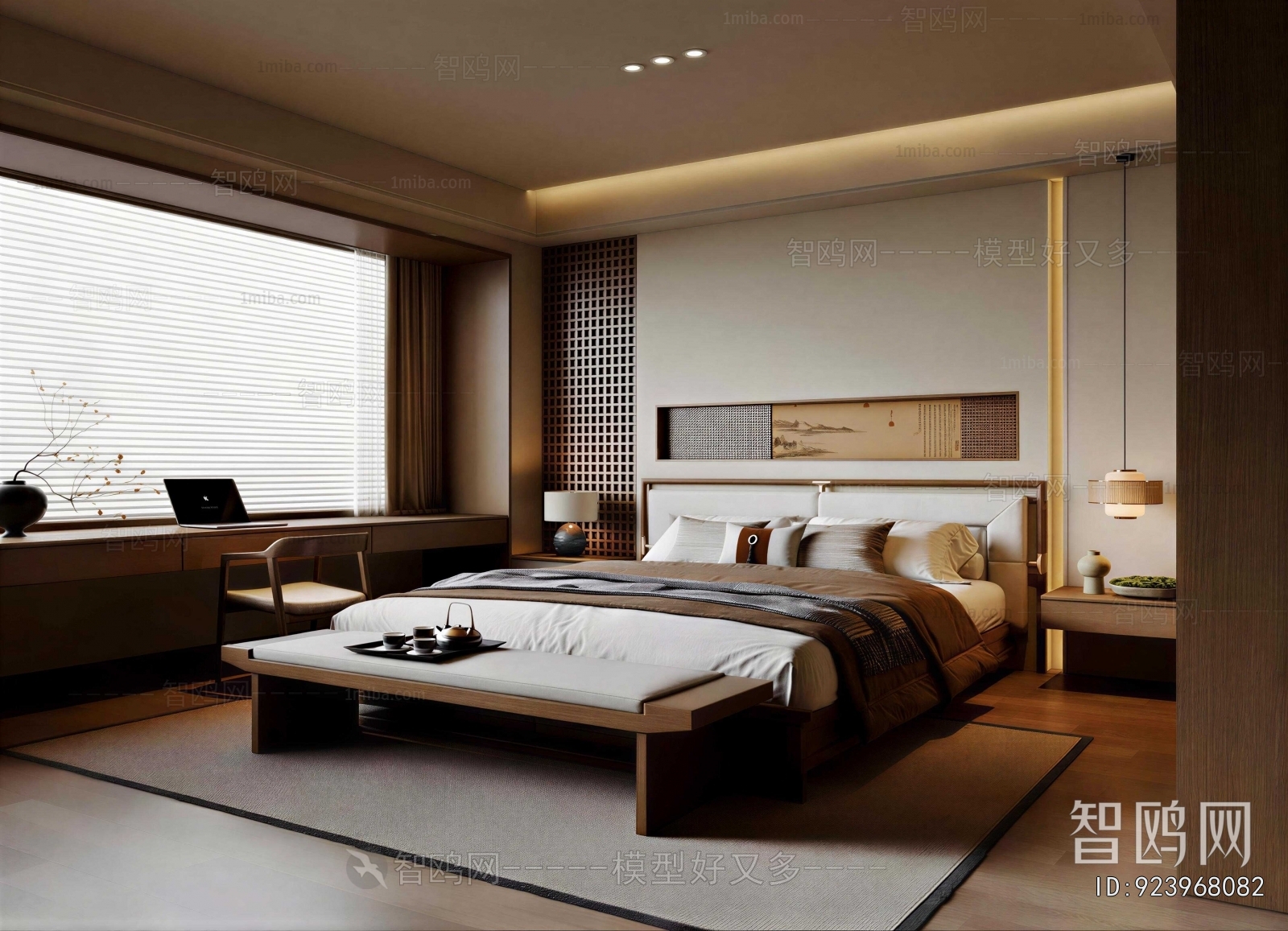 New Chinese Style Bedroom