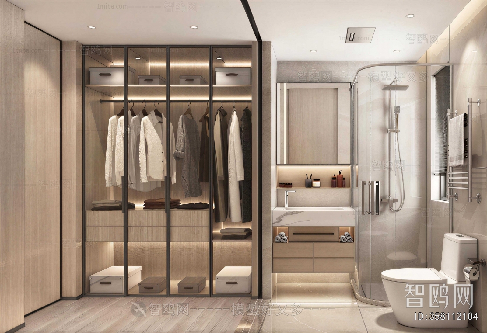 Modern Clothes Storage Area