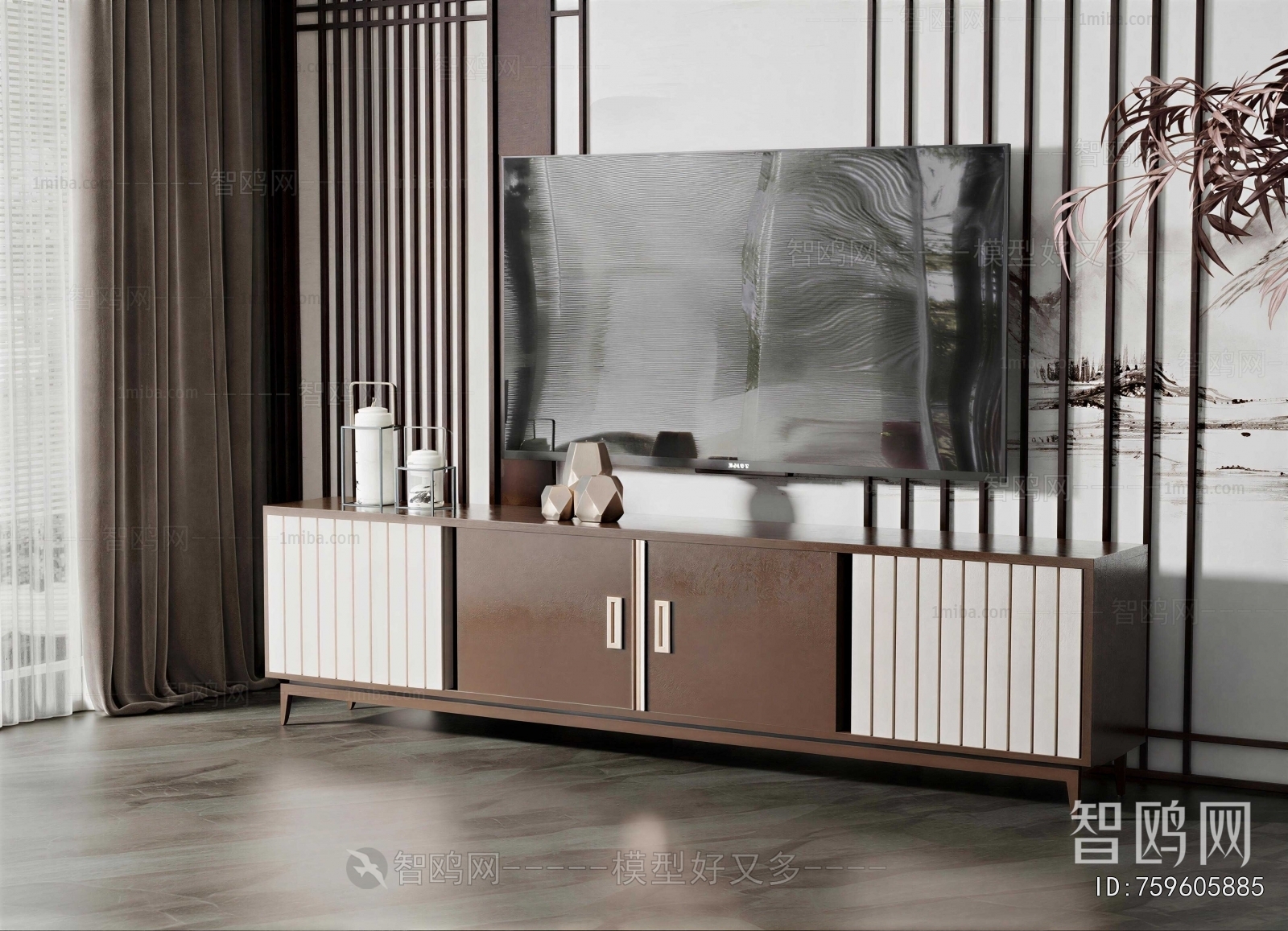 New Chinese Style TV Cabinet