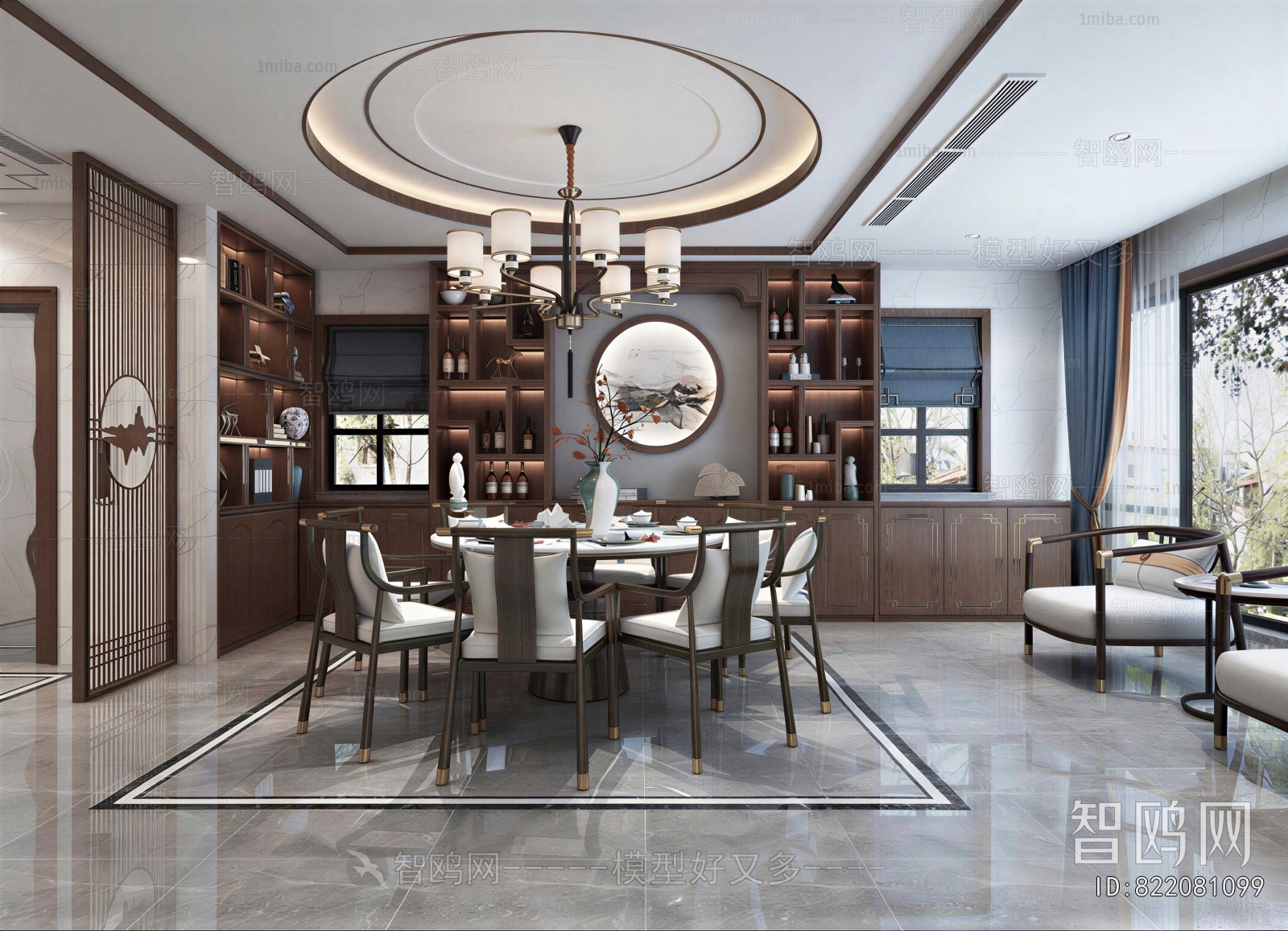 New Chinese Style Dining Room