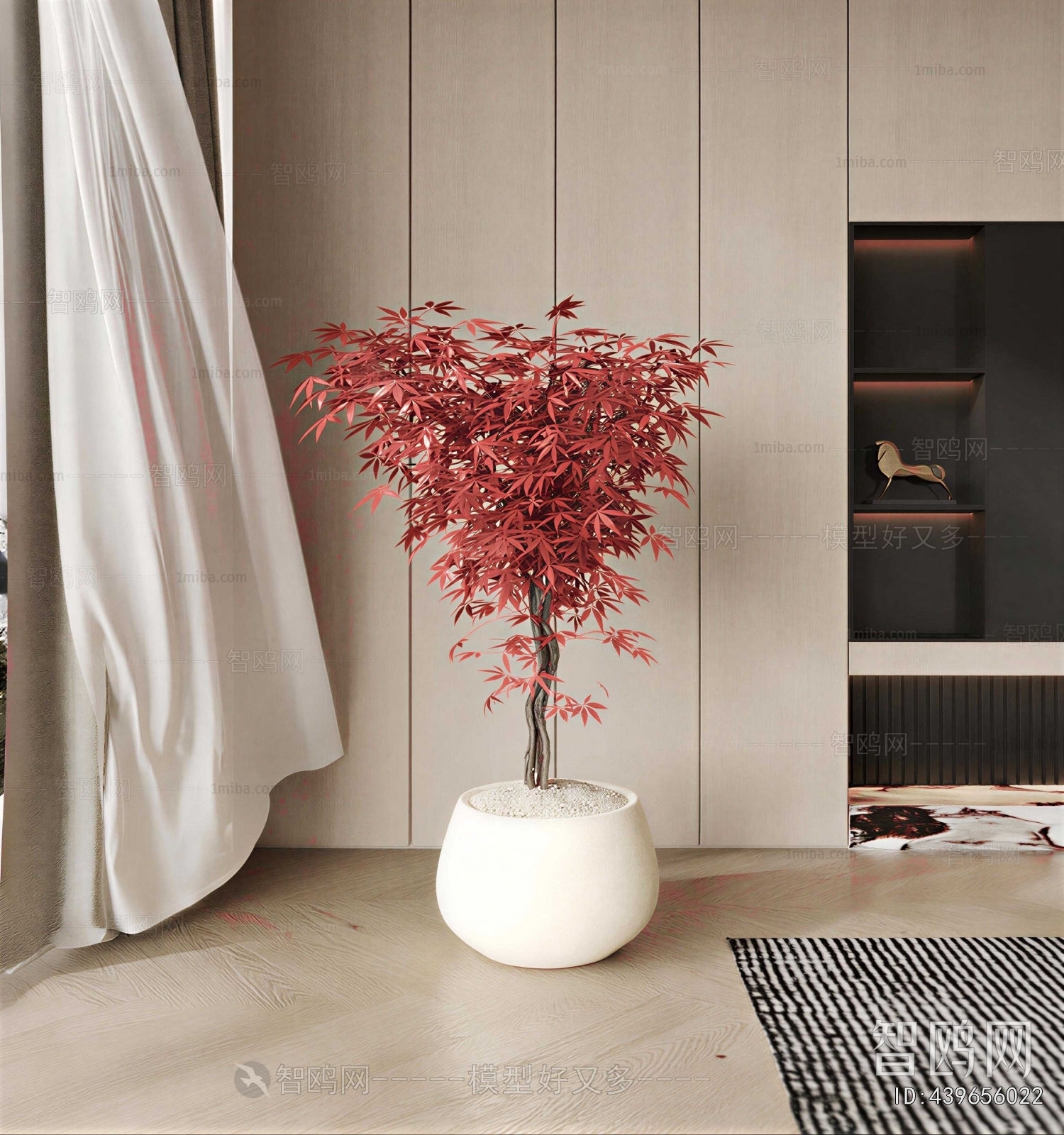 Modern Ground Green Plant Potted Plants