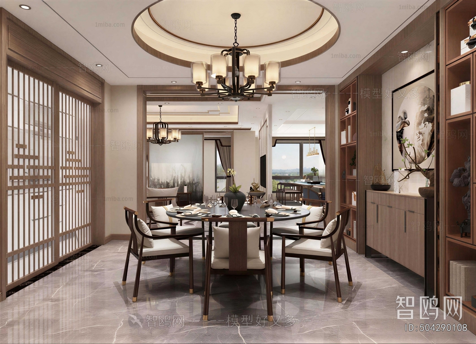 New Chinese Style Dining Room