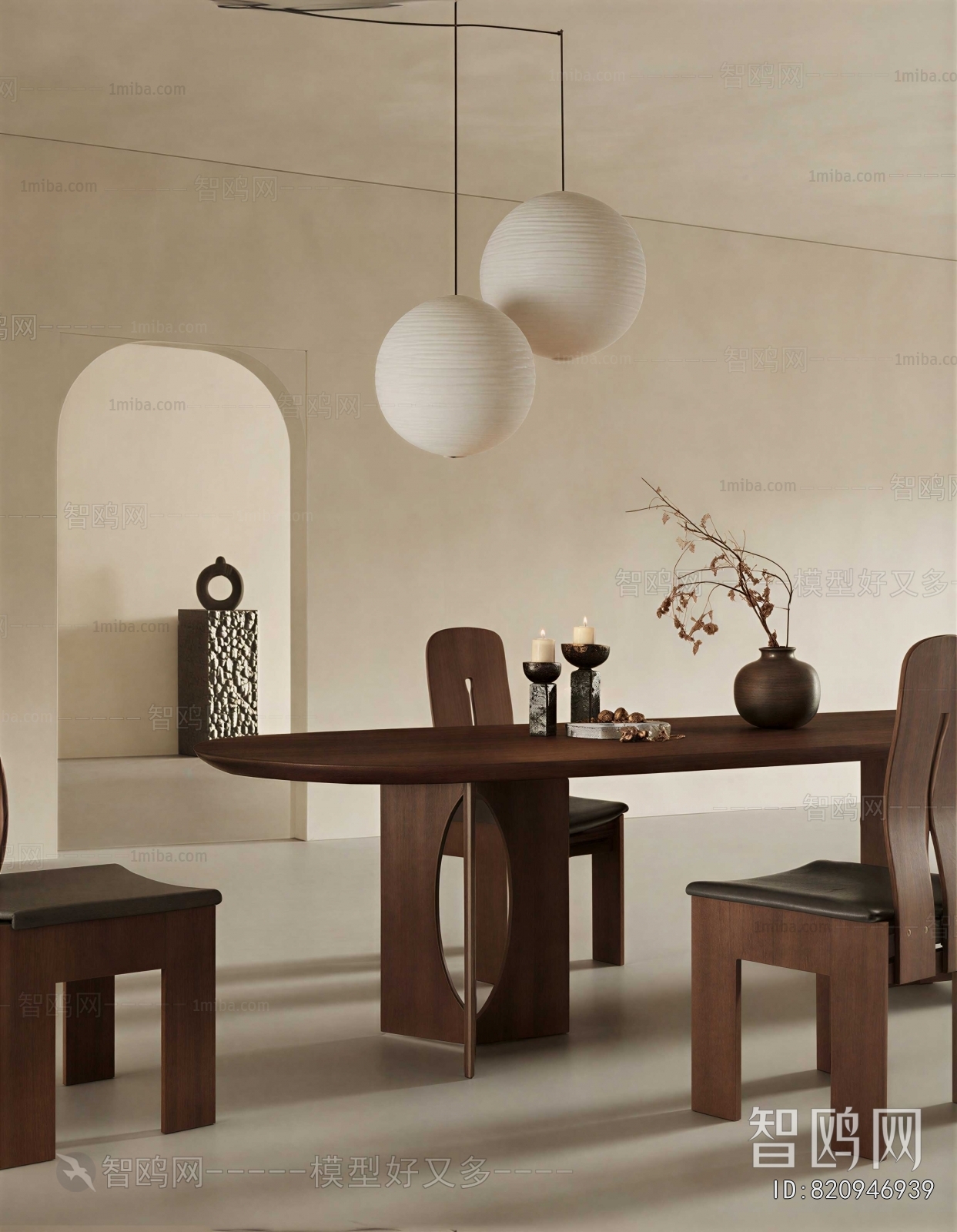 Wabi-sabi Style Dining Room