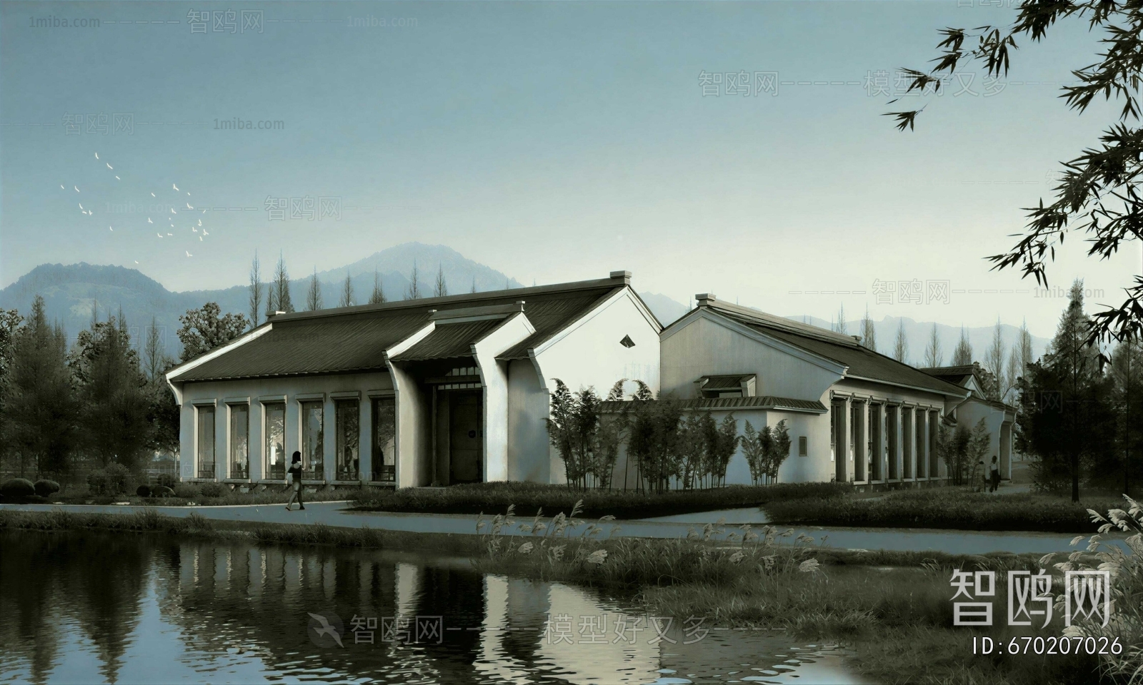 New Chinese Style Appearance Of Commercial Building