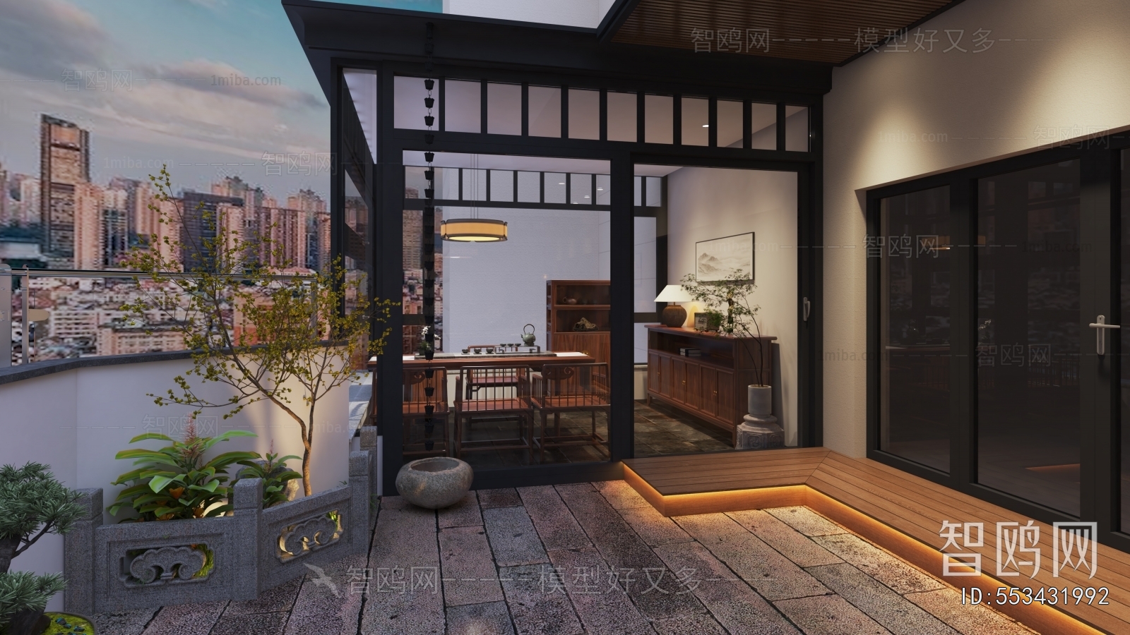 New Chinese Style Terrace