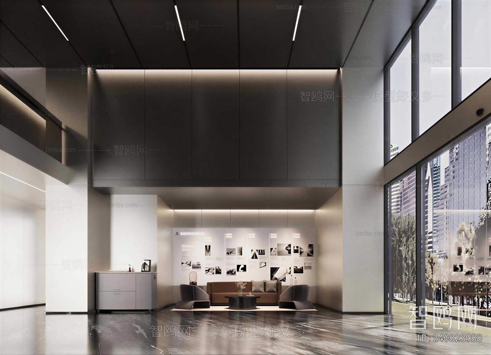 Modern Office Reception Desk