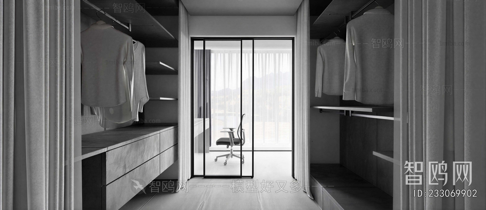 Modern Clothes Storage Area
