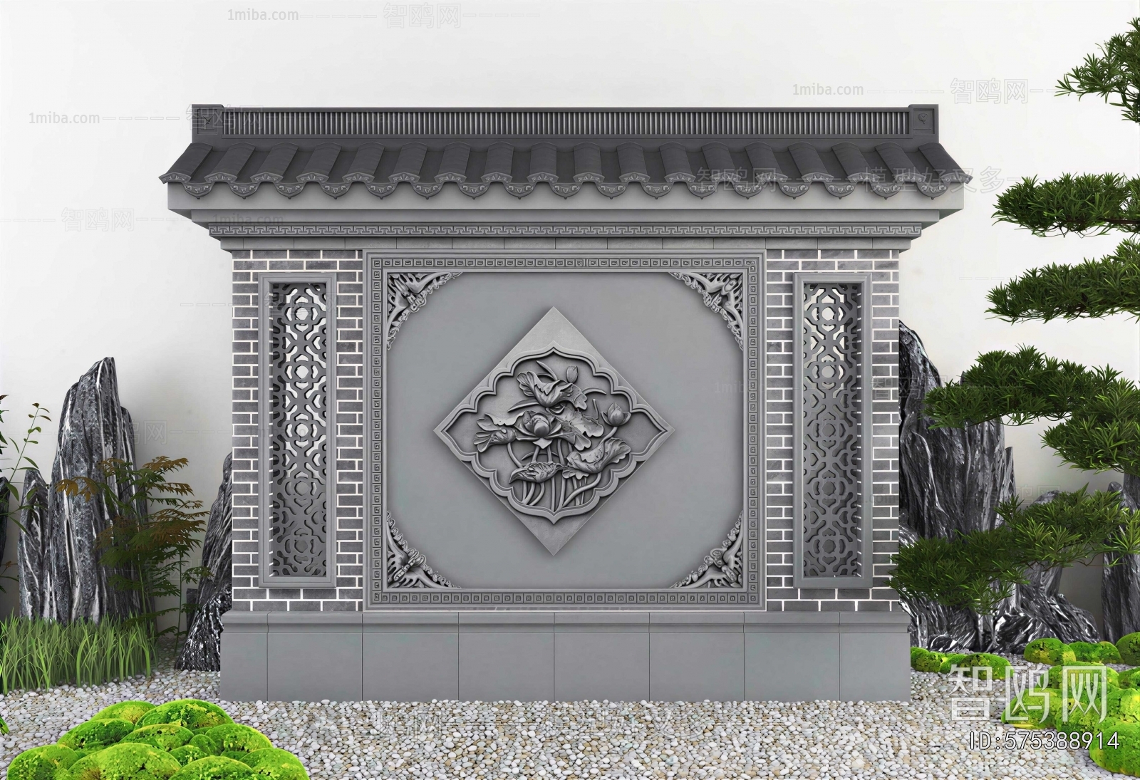 New Chinese Style Landscape Wall