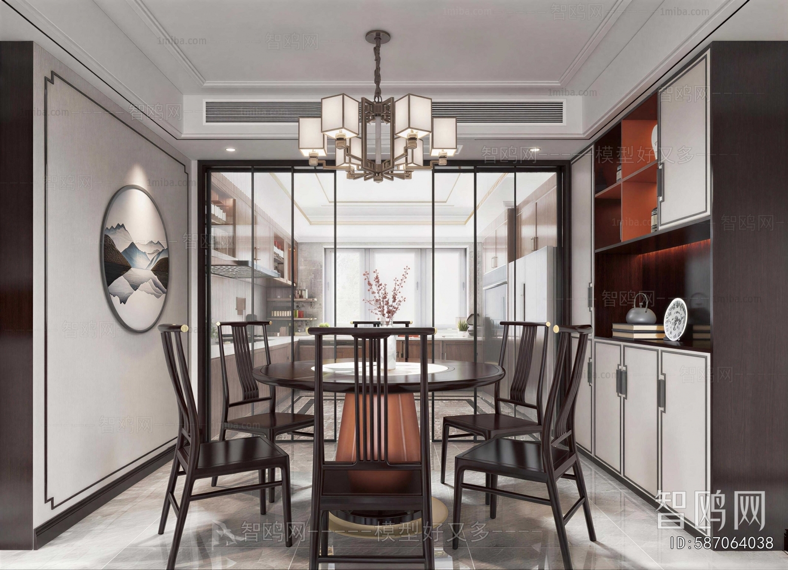 New Chinese Style Dining Room