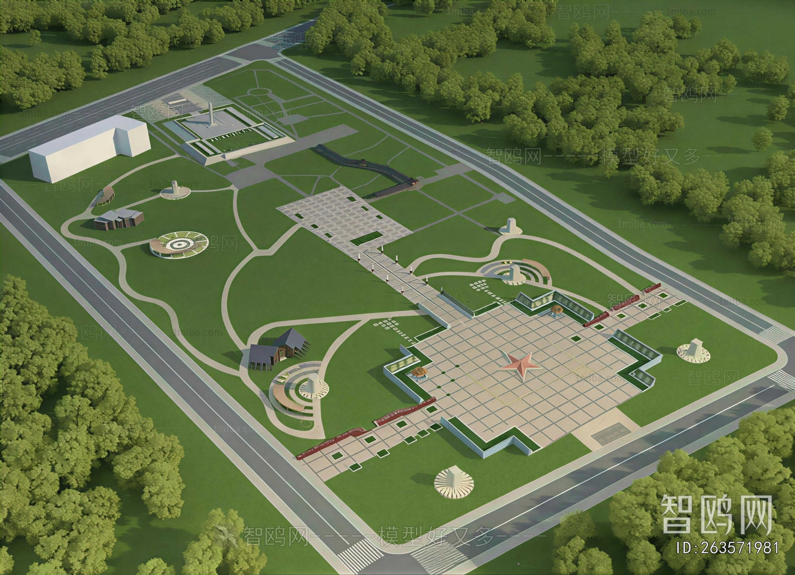 Modern Architectural Bird's-eye View Planning