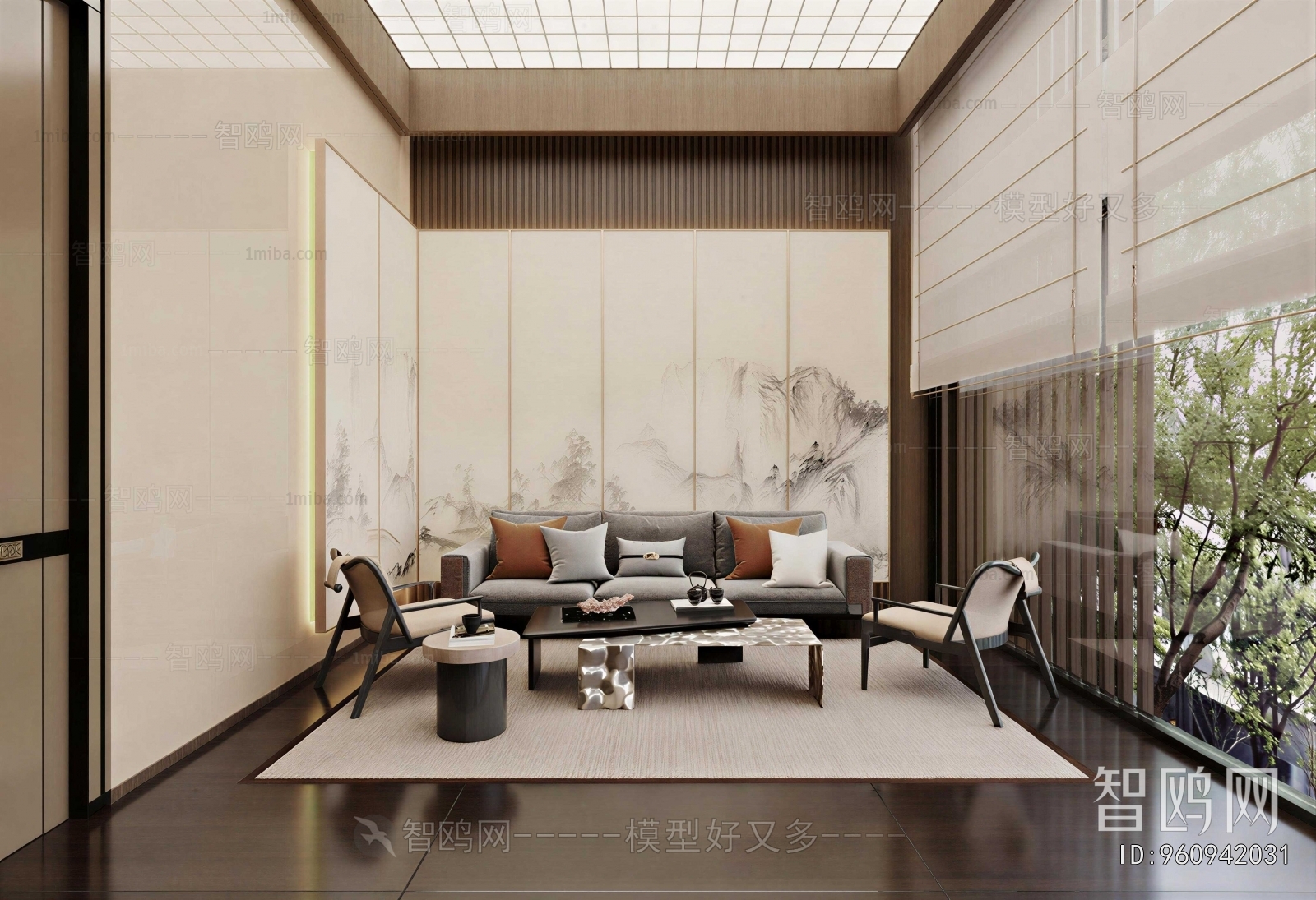 New Chinese Style A Living Room