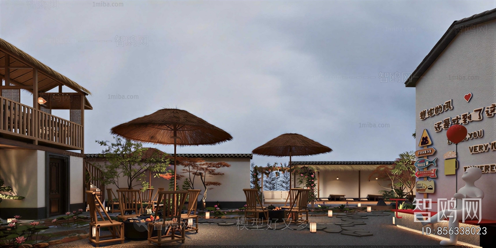 New Chinese Style Courtyard/landscape