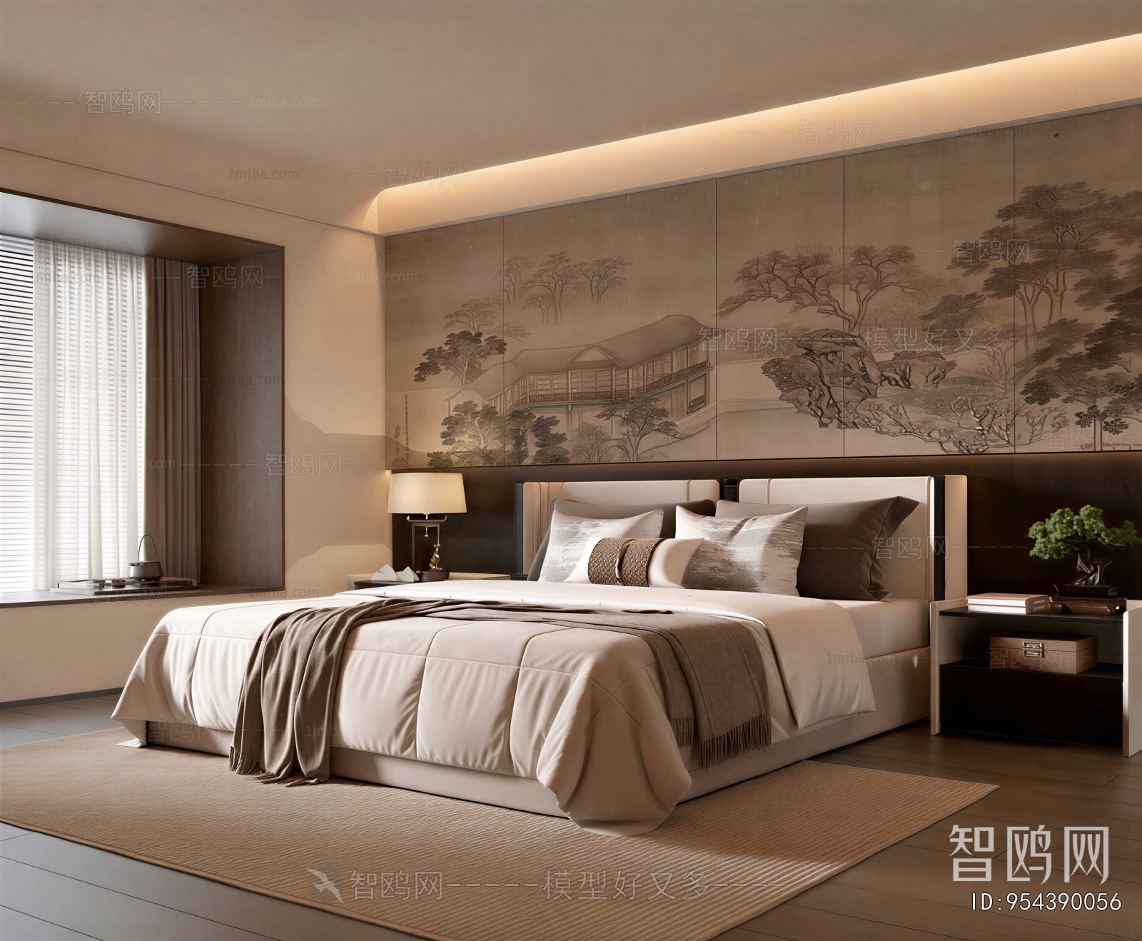 New Chinese Style Bedroom