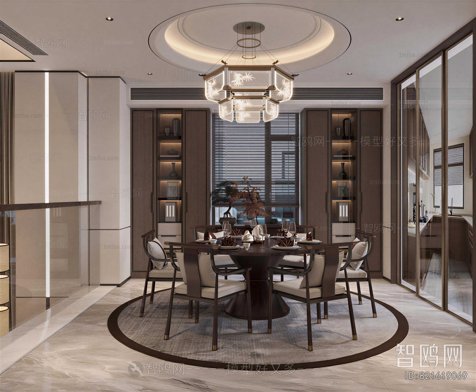 New Chinese Style Dining Room