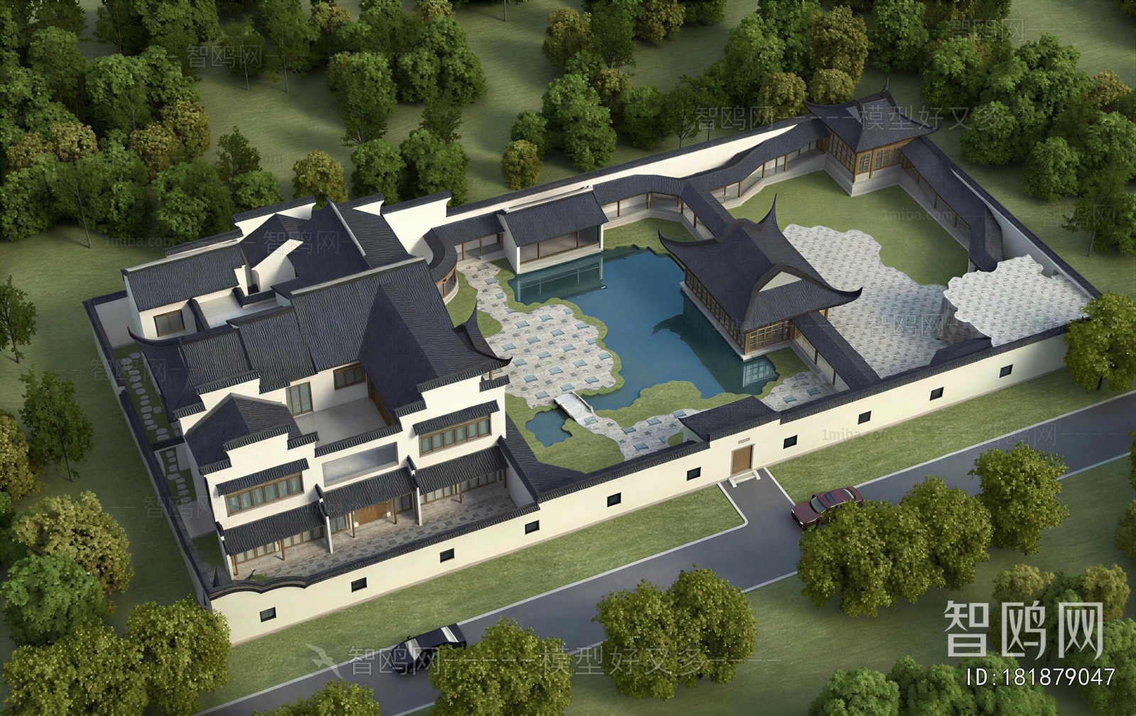 Chinese Style Architectural Bird's-eye View Planning