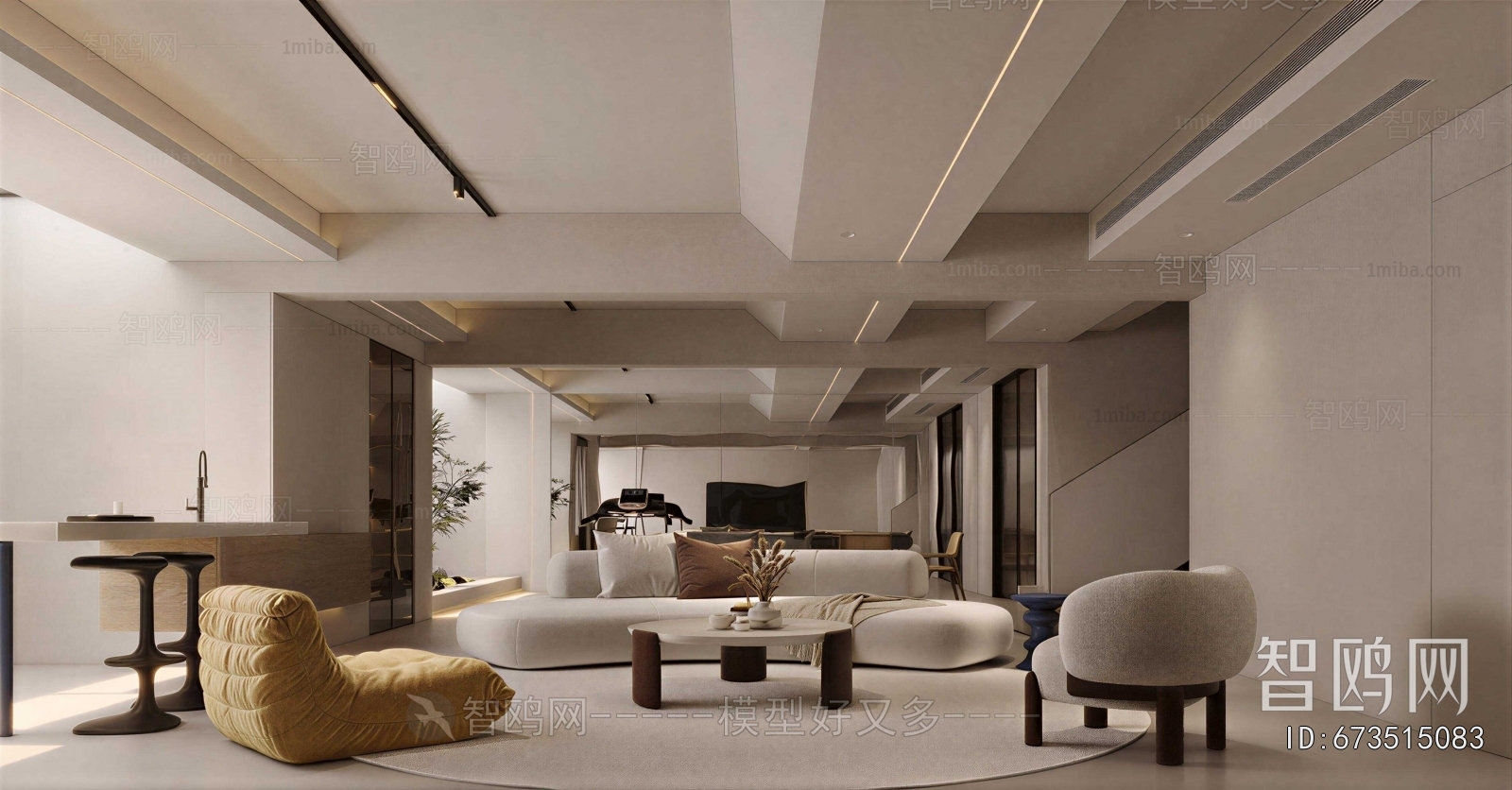 Wabi-sabi Style A Living Room