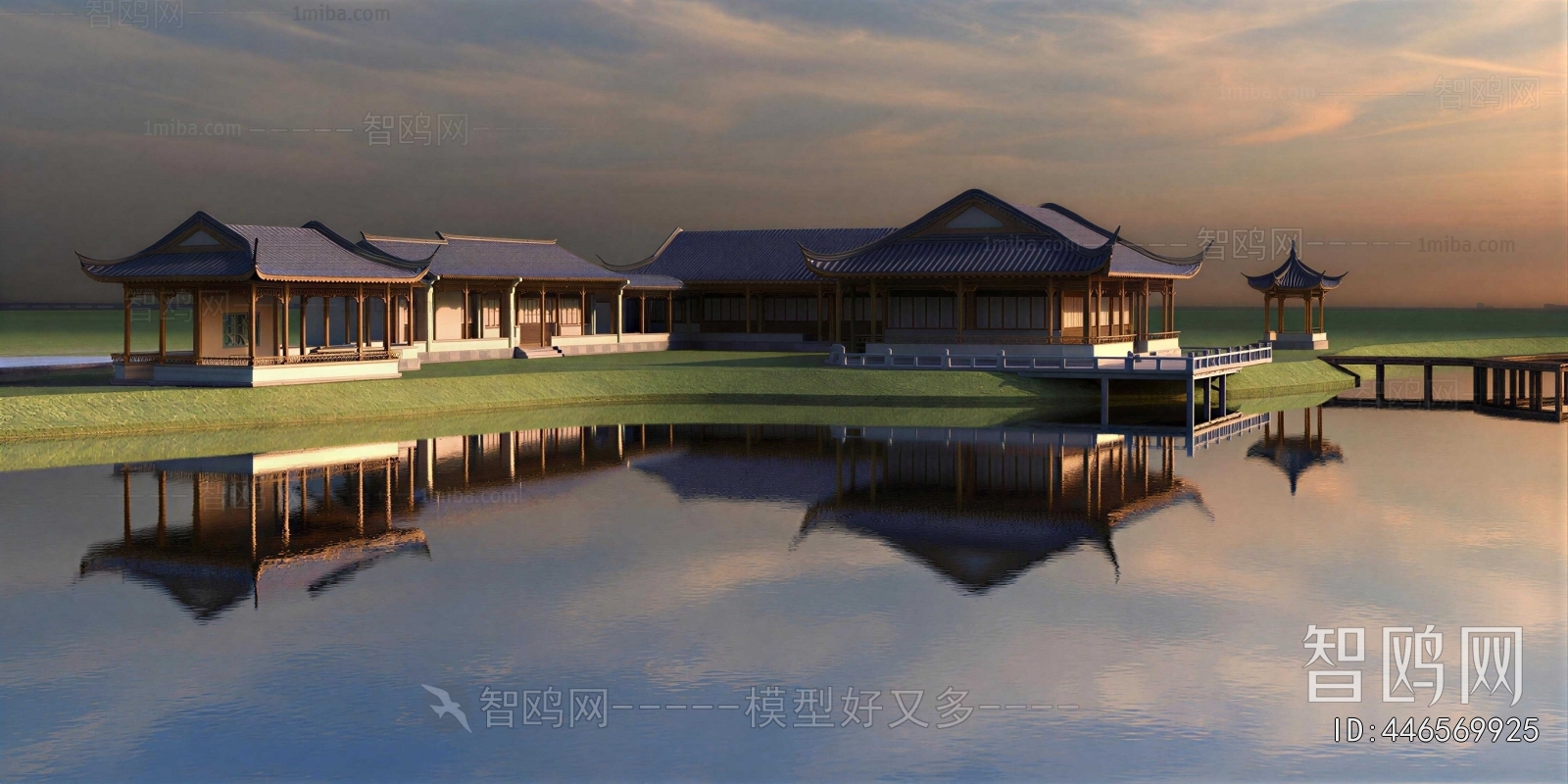 New Chinese Style Appearance Of Commercial Building