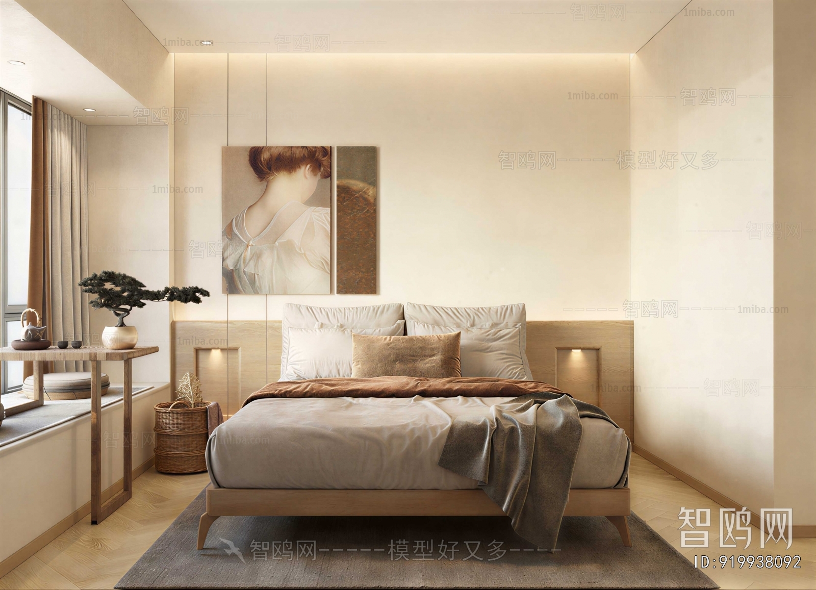 Wabi-sabi Style Bedroom