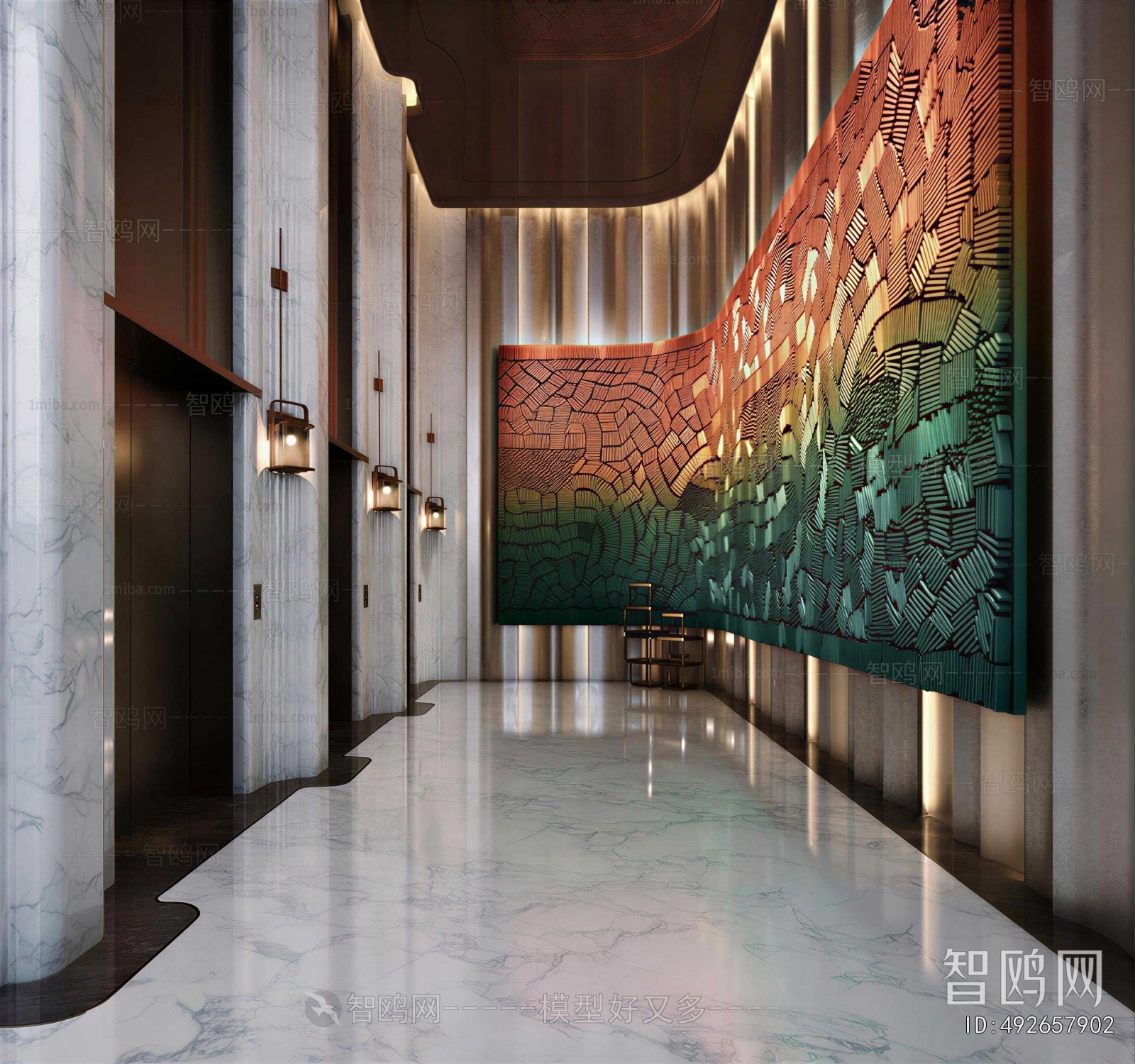 Modern Office Elevator Hall