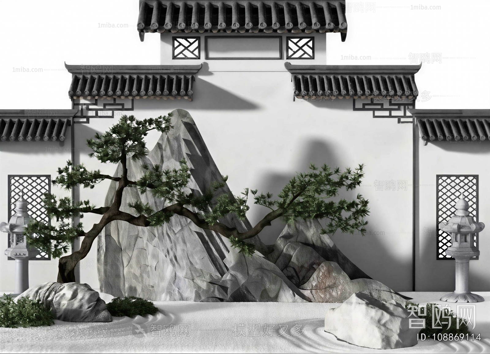 New Chinese Style Rockery Waterscape