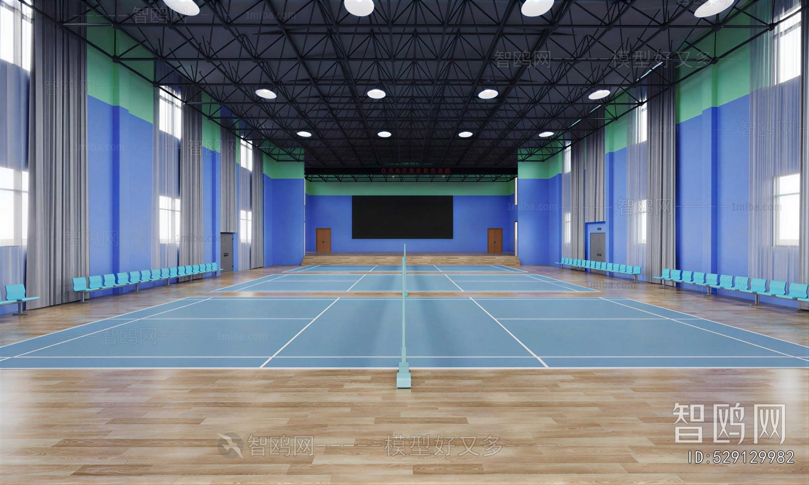Modern Indoor Badminton Court