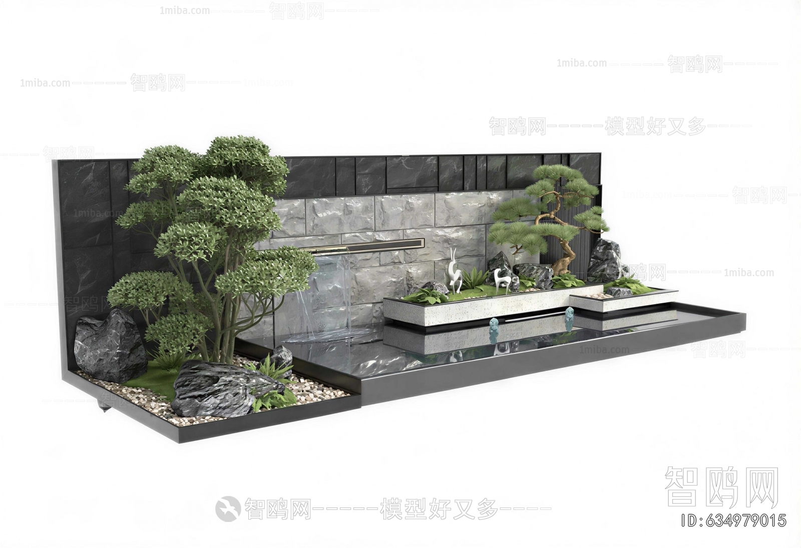 New Chinese Style Rockery Waterscape