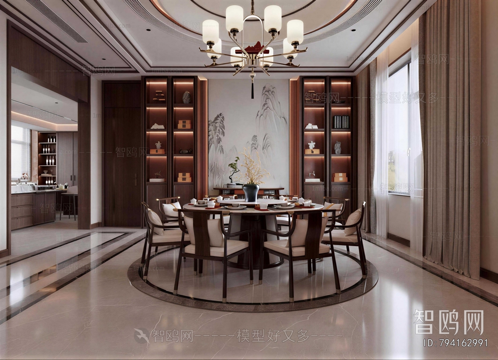 New Chinese Style Dining Room