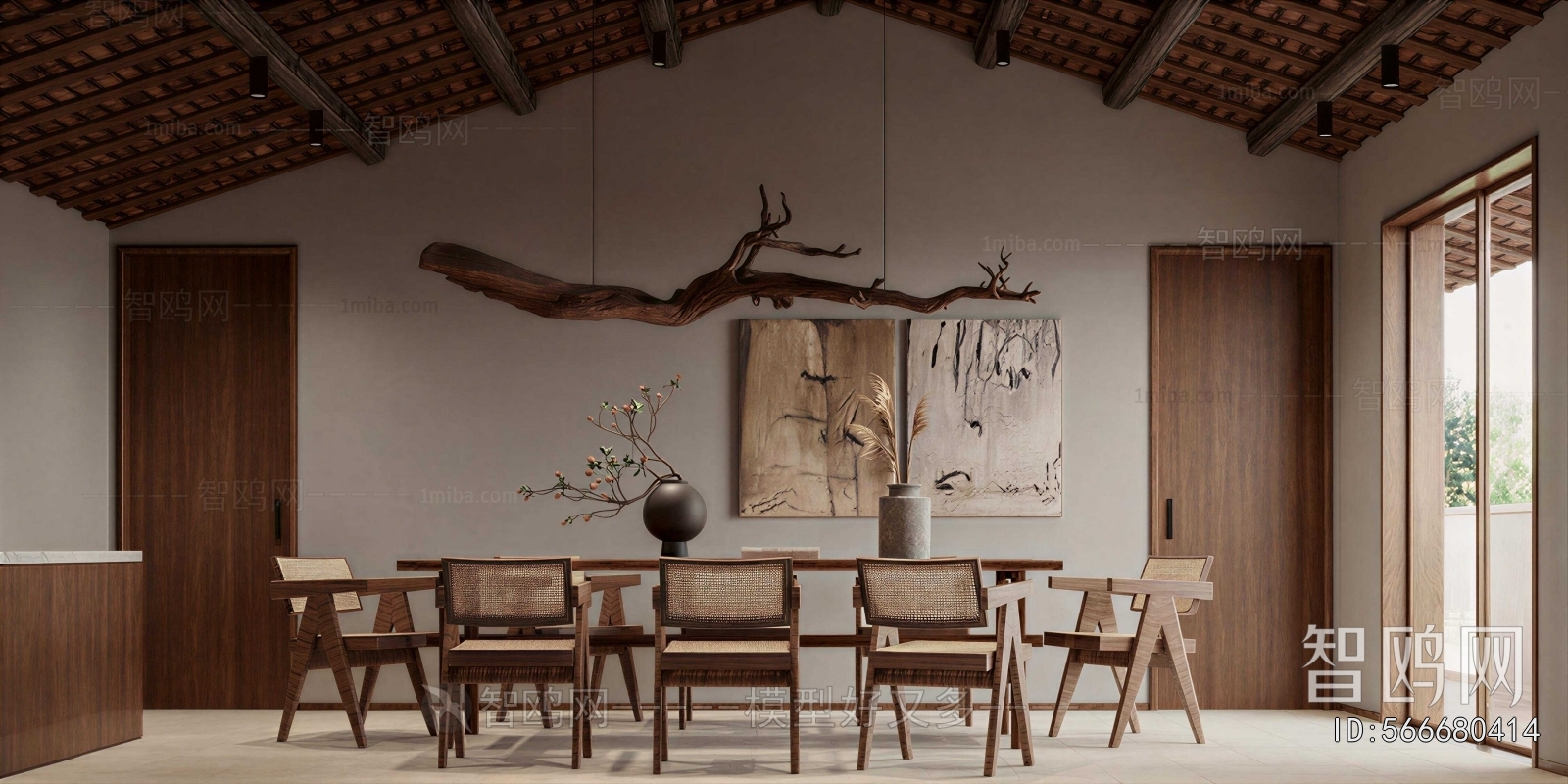 Wabi-sabi Style Dining Room
