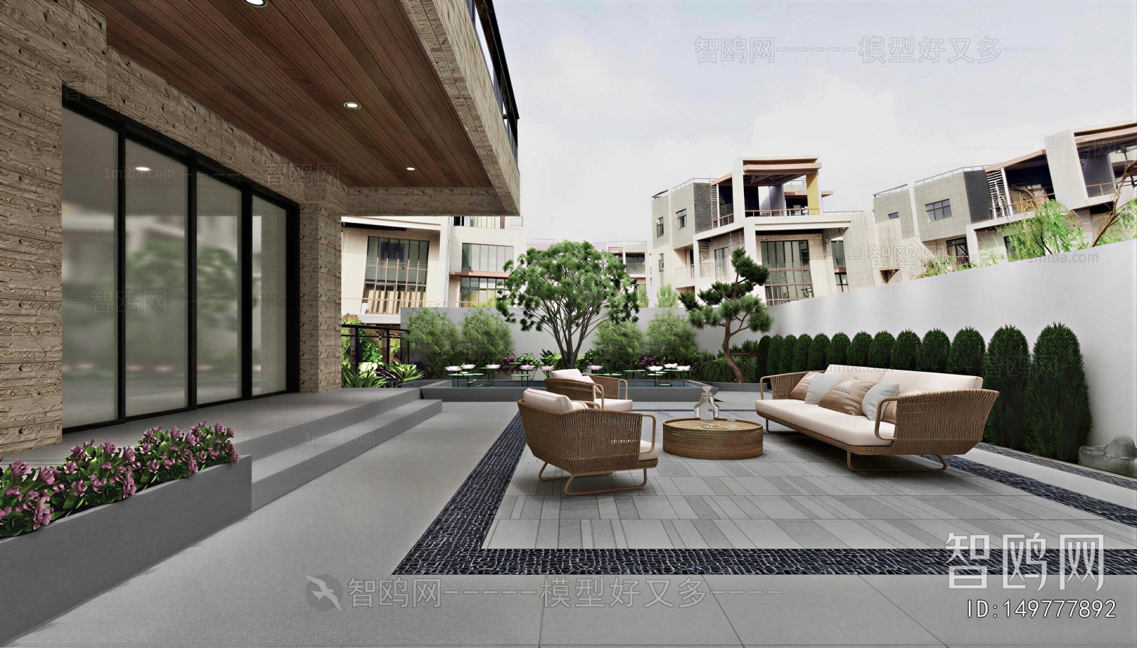 Modern Courtyard/landscape