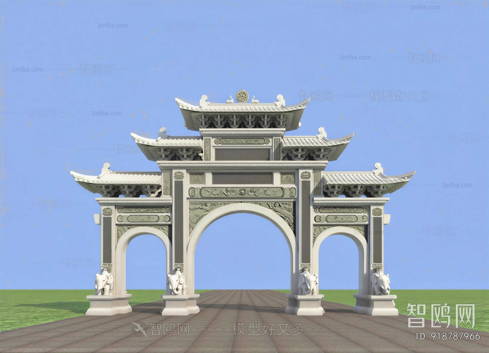 Chinese Style Decorated Archway