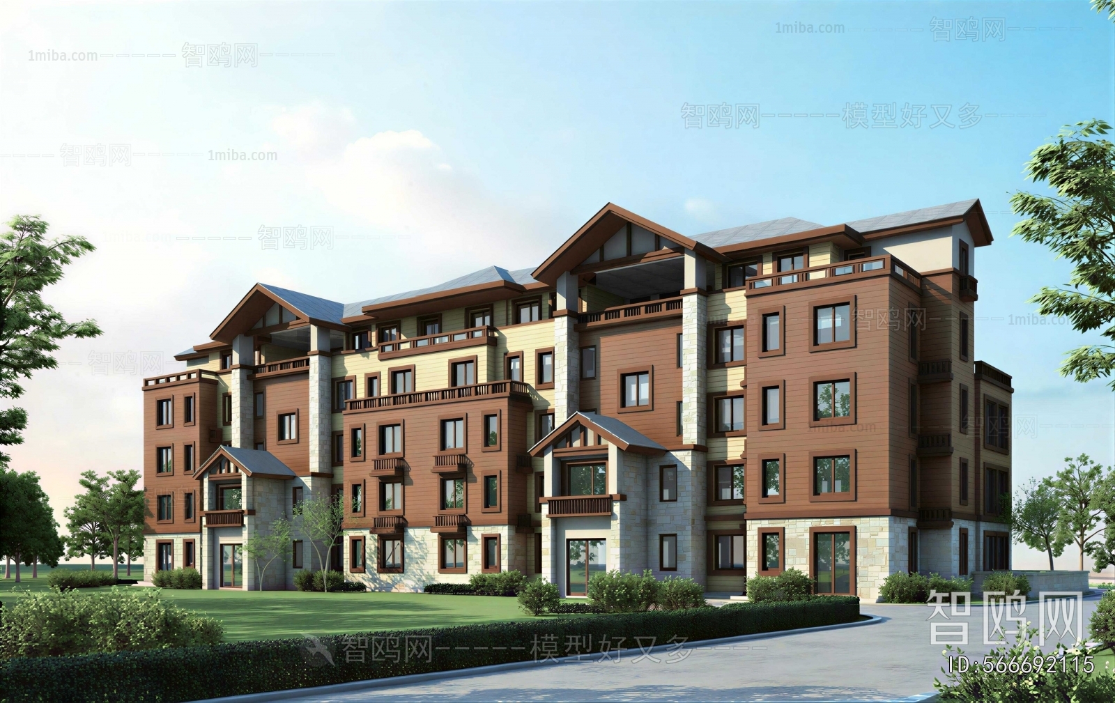 Simple European Style Residential Building