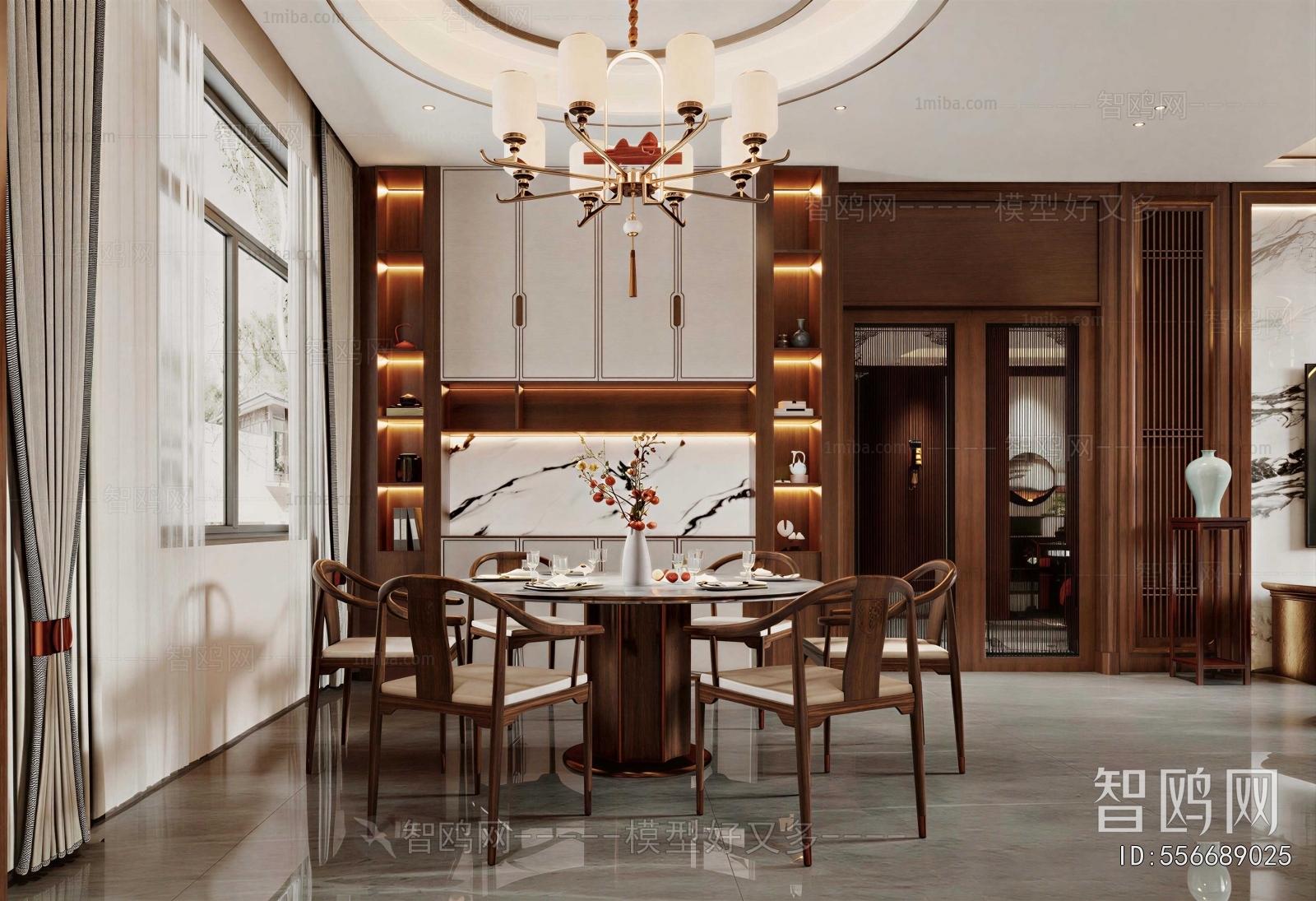 New Chinese Style Dining Room