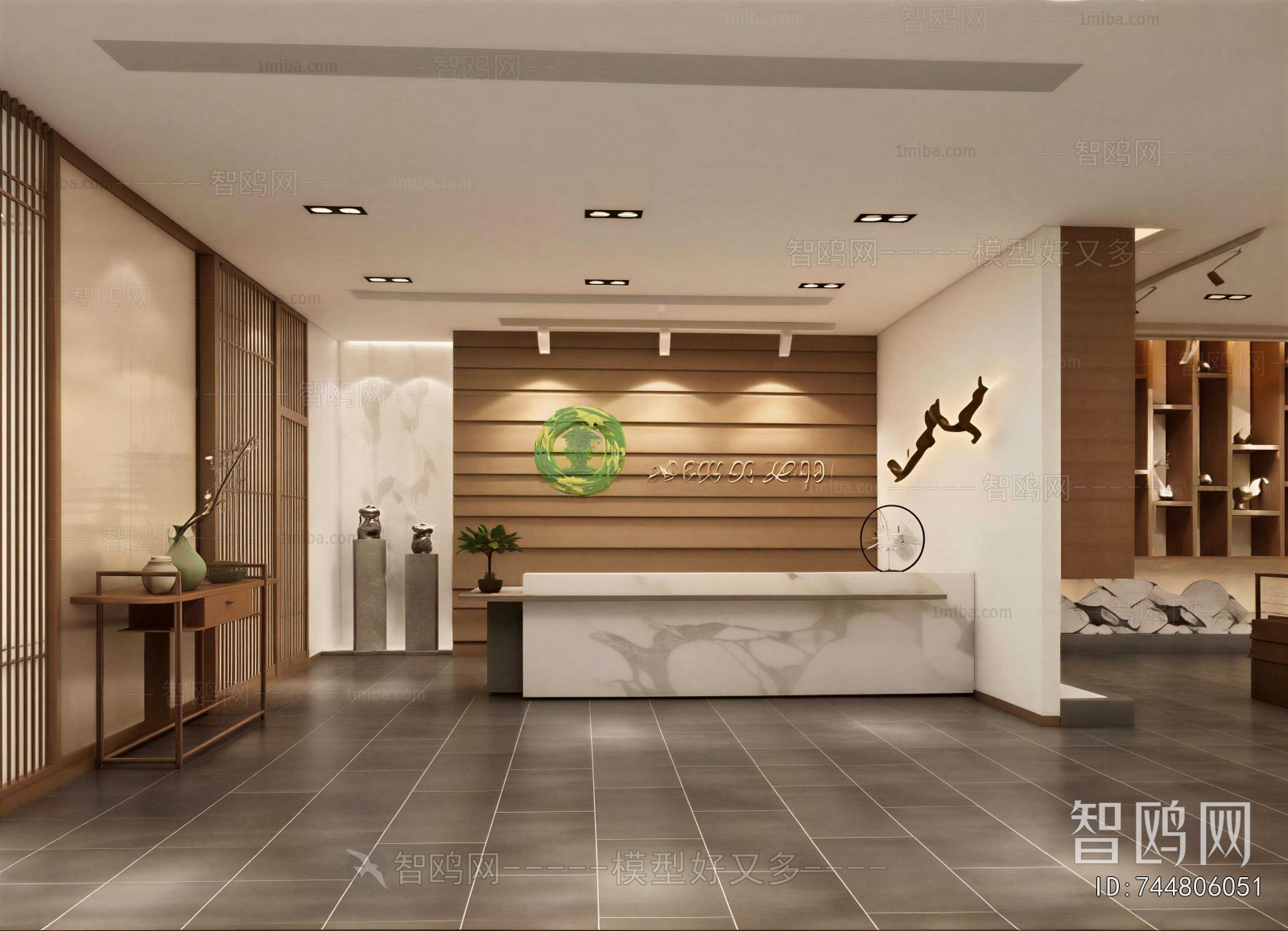 New Chinese Style Office Reception Desk