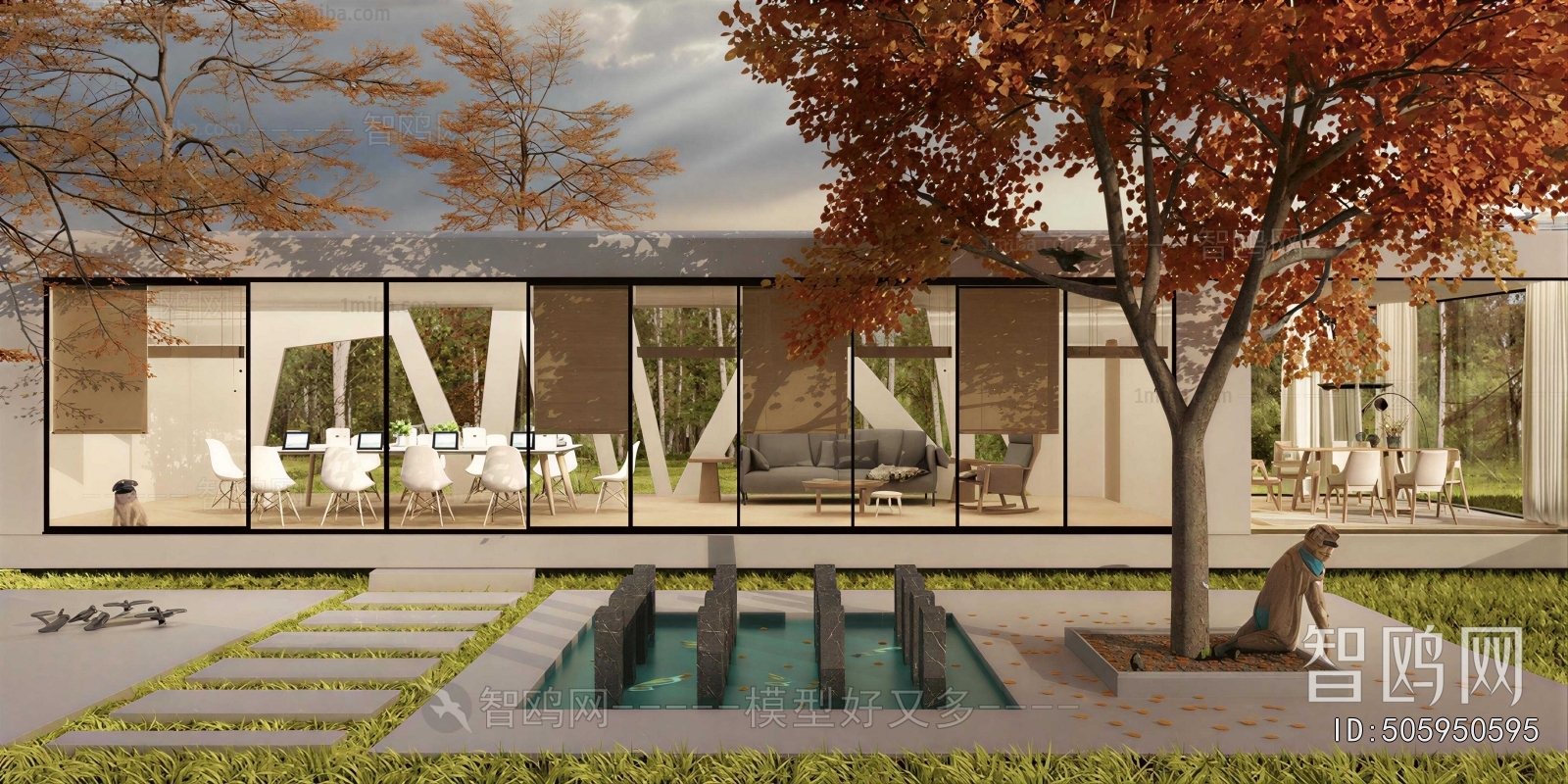 New Chinese Style Courtyard/landscape