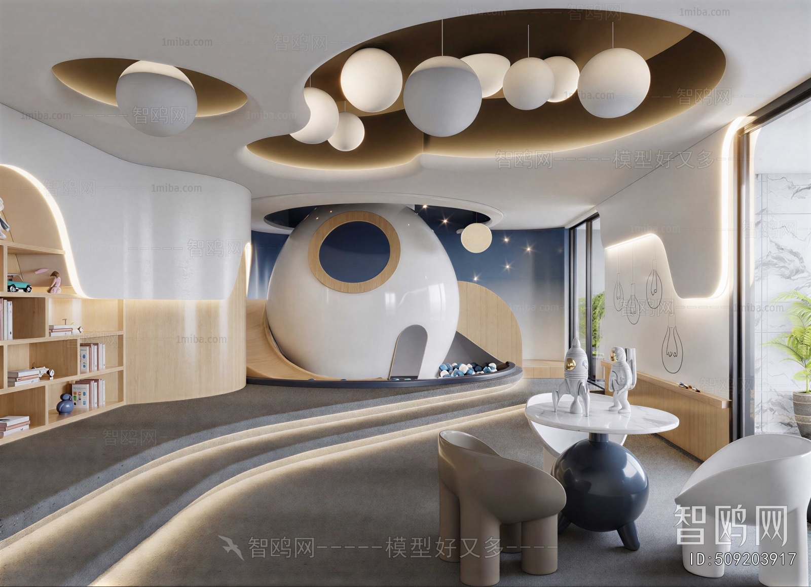 Modern Children's Room Activity Room