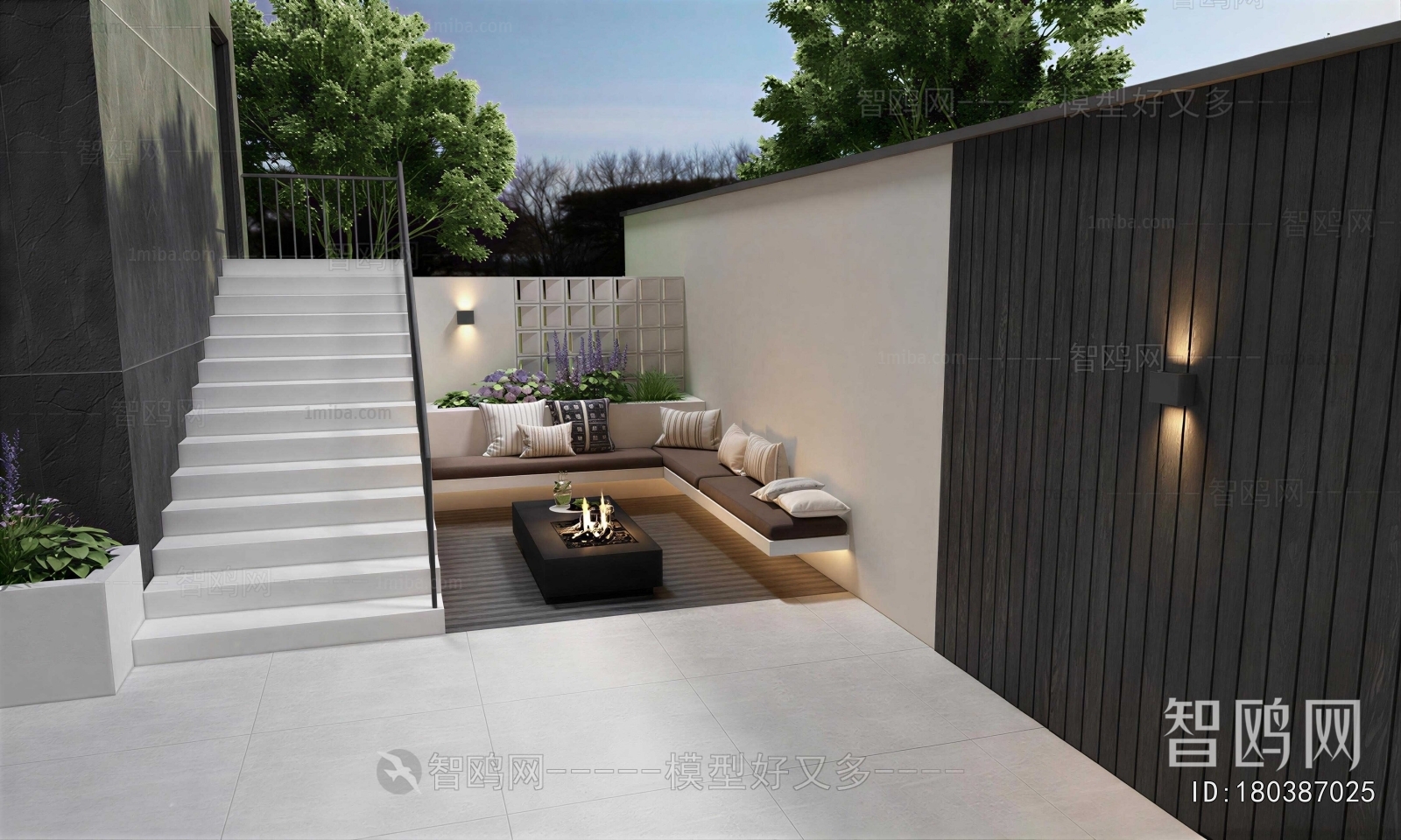 Modern Courtyard/landscape